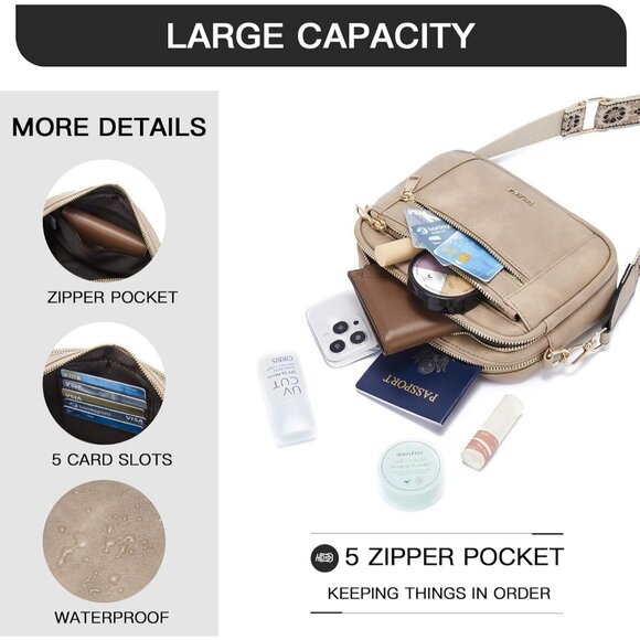 Crossbody Purse for Women Trendy Vegan Leather - Picture 4 of 7